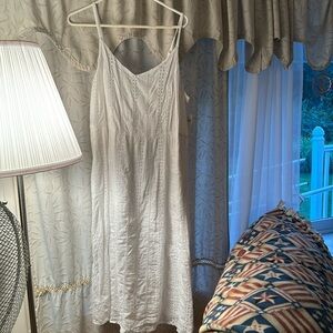 White eyelet dress spaghetti strap